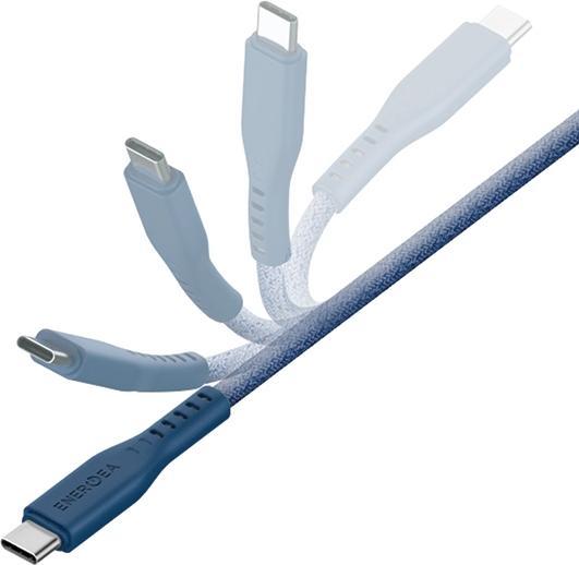 Produktbild Energea kabel Flow USB-C - Lightning C94 MFI 1.5m niebieski/blue 60W 3A PD Fast Charge (1.50 m, USB 3.2 Gen 1, 60 W)