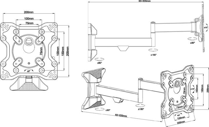 Produktbild Vivanco BFMO 8120 (Wand, 43", 25 kg)