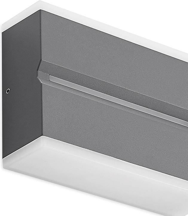 Prios Itarion LED-Aussenwandlampe, Schirm opalweiss (670 lm, IP54)