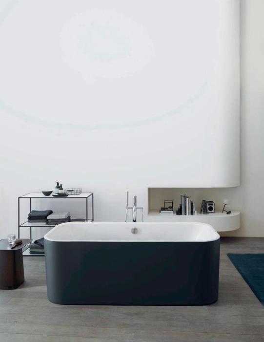 Actual product image Duravit Oval bathtub Happy D,2 Plus 80 x 180 cm graphite smooth matt 7004538000000 (170 l, 180 cm, 80 cm)