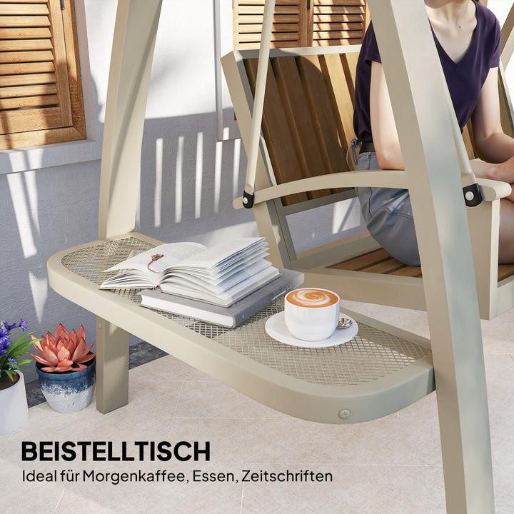 Actual product image Outsunny Hollywoodschaukel Metall, Kunststoff Beige