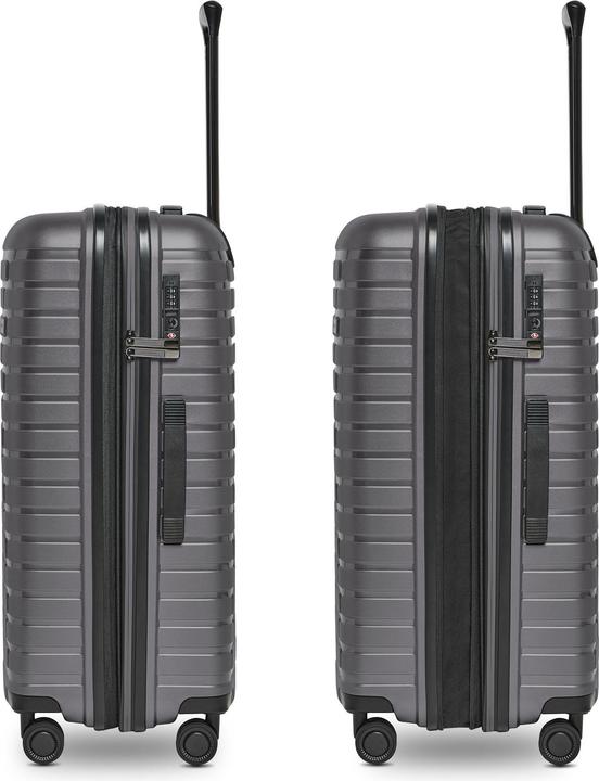 Immagine prodotto Pactastic Collezione 04 THE THREE SET + set di valigie a 4 ruote, 3 pezzi con piega elastica (216 l, XL (da 115l))