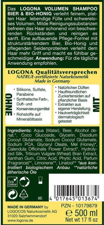 Immagine prodotto Logona Volume (500 ml, Shampoo liquido)