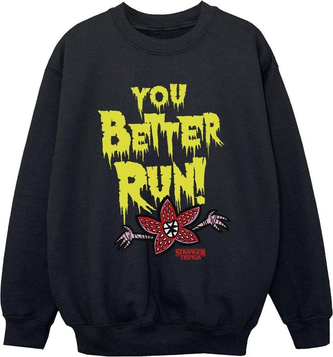 Netflix Stranger Things You Better Run Sweatshirt Jungen