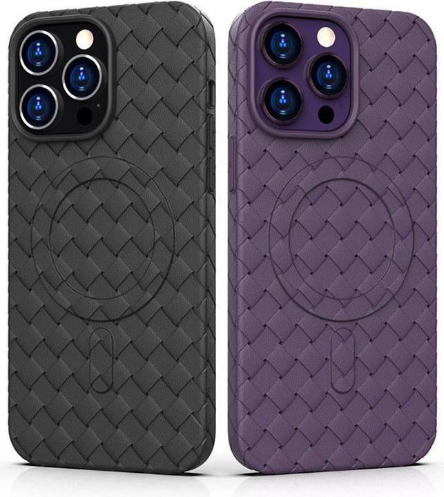 Immagine prodotto Hurtel Custodia MagSafe Woven per iPhone 15 Pro - blu navy (Apple iPhone 15 Pro)