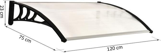 Image du produit Swisshandel24 Auvent 120 x 75 cm Polycarbonate Transparent