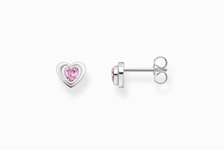 Immagine prodotto Thomas Sabo Orecchini a perno Cuore con zirconi rosa Argento annerito (Argento 925)