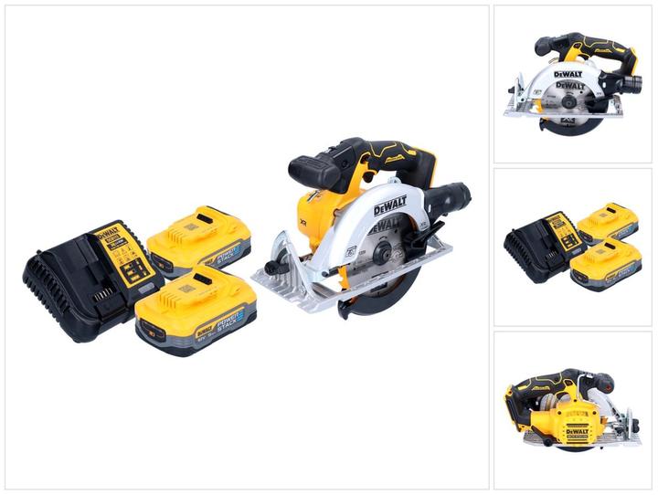 Produktbild DeWalt DCS 565 H2 Akku Handkreissäge 18 V 165 mm Brushless + 2x Powerstack Akku 5,0 Ah + Ladegerät