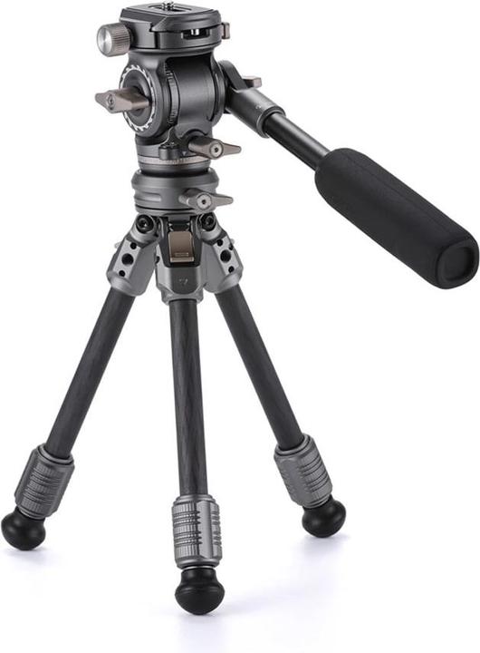Tilta VT03 Tabletop Video Fluid Head, 1-Stage Carbon Fiber Tripod (Métal, Carbone)