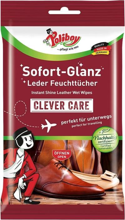 Poliboy Sofort-Glanz Leder Feuchttcher, 10 Stck (10 x)