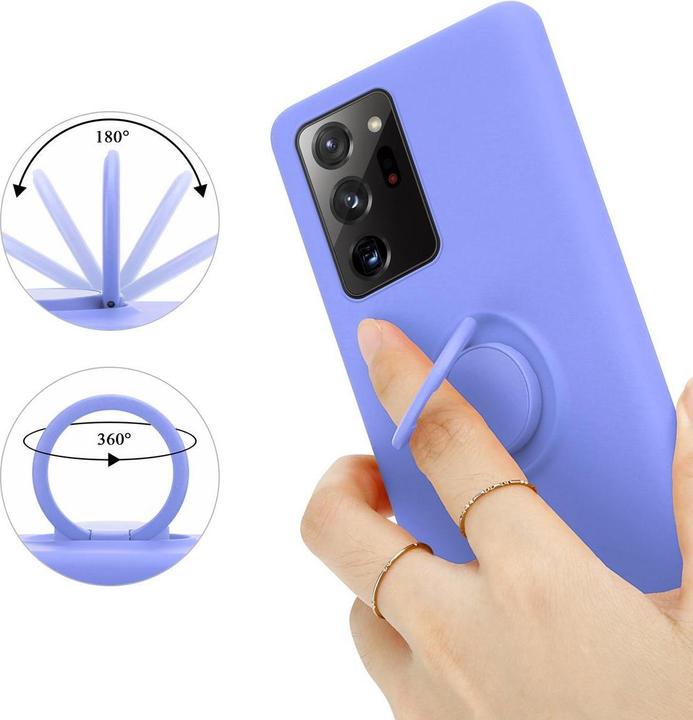 Productafbeelding Cadorabo TPU Vloeibare Ring Silicone Hoesje (Samsung Galaxy Note 20 Ultra)