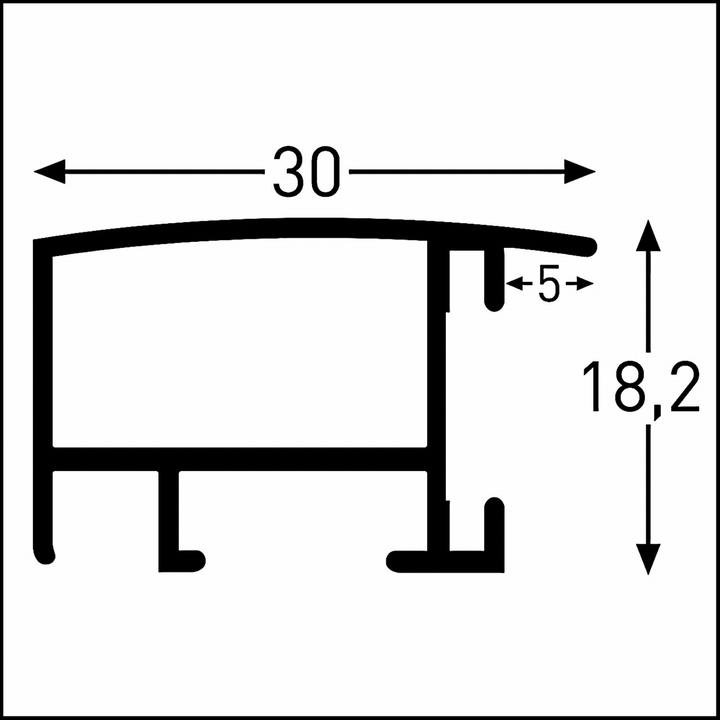 Produktbild Nielsen Largo 30x40 Aluminium matt (30 x 40 cm)