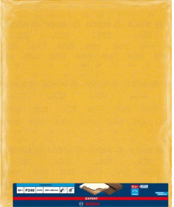 Actual product image Bosch Professional Zubehör Expert C470 Sandpaper for hand sanding, 230 x280 mm, G 240 (240)