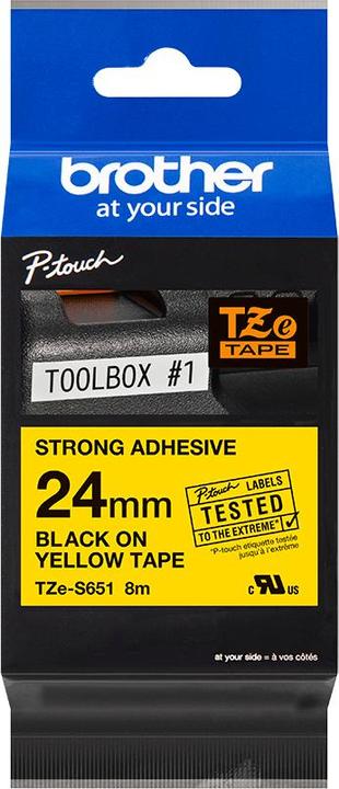 Brother TZ-S651 Laminiertes Band (2.40 cm, Gelb)