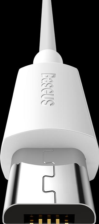 Image du produit Baseus Simple Wisdom Data Cable Kit USB to Micro 2.1A (2PCS/Set) 1.5m White (1.50 m)