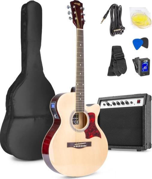 Produktbild Max Westerngitarre ShowKit (Halbakustik Gitarren Set, Palisander, Linde)