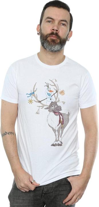 Immagine prodotto Disney Frozen Sven And Olaf Christmas Ornaments Maglietta Uomo (XL)
