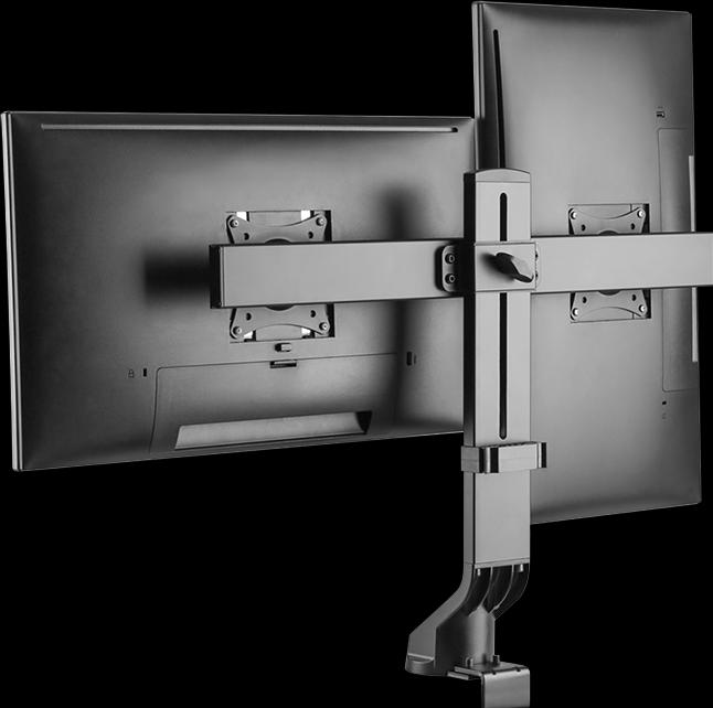 Produktbild LogiLink Monitorhalterung 2-fach, 1727", Aluminium, Curved Screens (27")