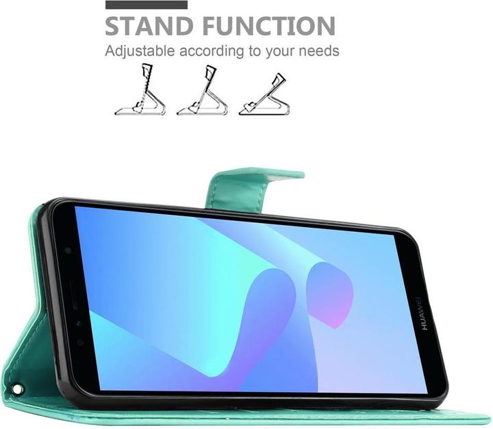 Produktbild Cadorabo Flower Book Hülle (Huawei Y6 Prime (2018), Huawei Honor 7a)