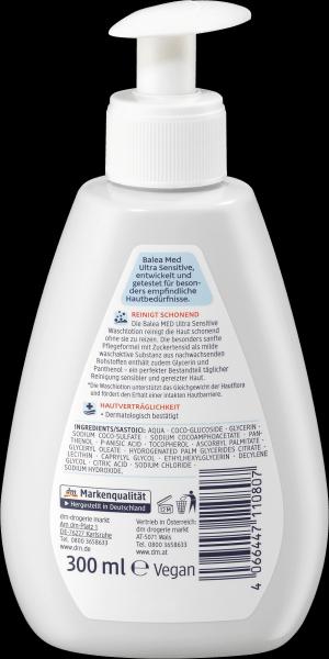 Actual product image dm Balea MED Liquid Soap Wash Lotion Ultra Sensitive (Liquid soap, 300 ml)
