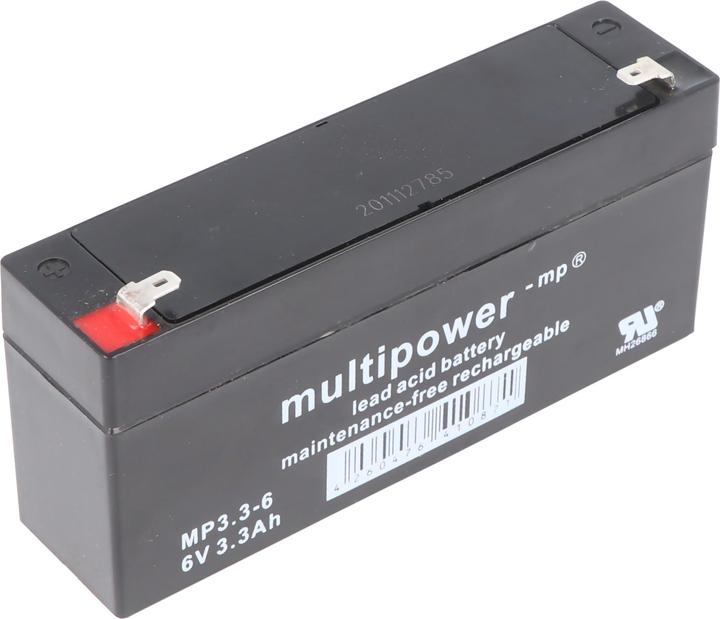 Image du produit Multipower Blei-Akku MP3.3-6 mit Faston Kontakt 4,8mm (6 V, 3.30 Ah)