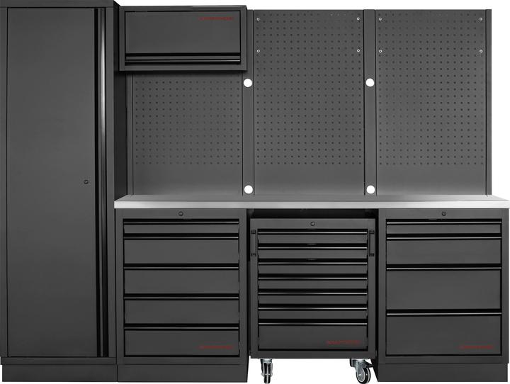 Produktbild Kraftwerk MOBILIO BLK Kombi Lochwand Edelstahl (264 cm, 200 cm)