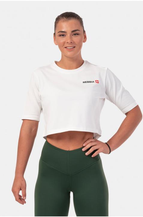 Nebbia Minimalist Logo Crop Top 600 Cream (S)