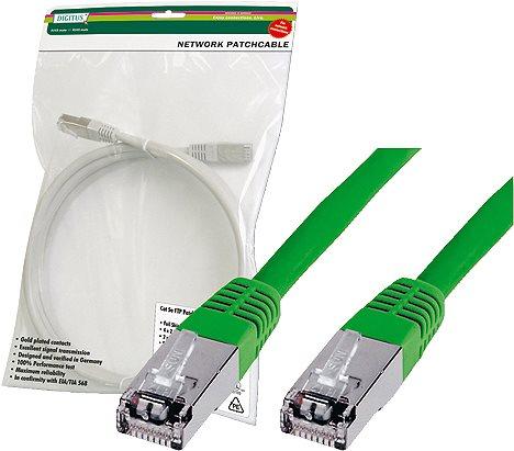 Produktbild Digitus CAT 5e SF-UTP Patchkabel Cu PVC AWG 26/7 Länge 5 m Farbe Grün (SF/UTP, CAT5e, 5 m)