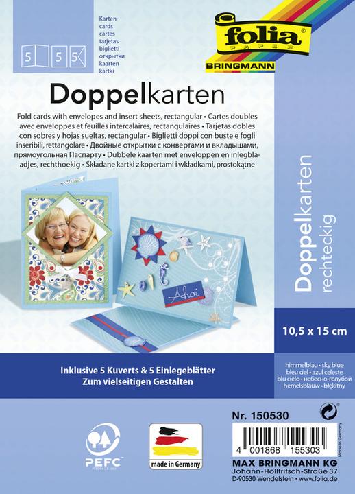 Immagine prodotto Folia Carte doppie rettangolari 220 g/m2 (5 pz.)