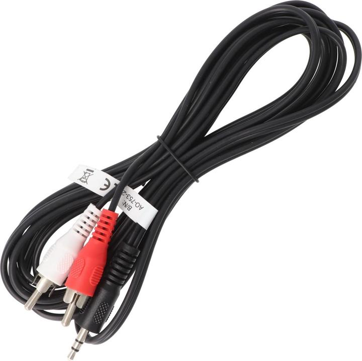 Produktbild AccuCell Audio-Video-Kabel 3,0 m 3,5 mm stereo Stecker auf 2 x Cinch-Stecker (3 m)