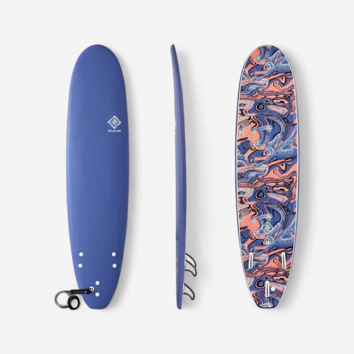 Olaian Surfboard foam 7'8' - 500 blue (7'8")