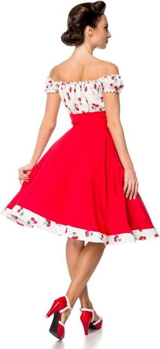 Figl schulterfreies Swing-Kleid