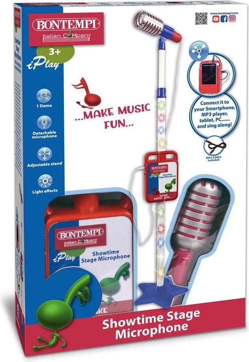 Image du produit Bontempi Microphone sur pied bleu