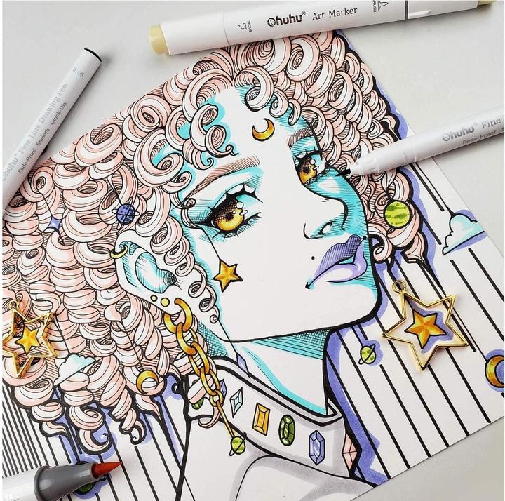 Produktbild Ohuhu Fineliner-Zeichenstifte (Mehrfarbig, 8 x)