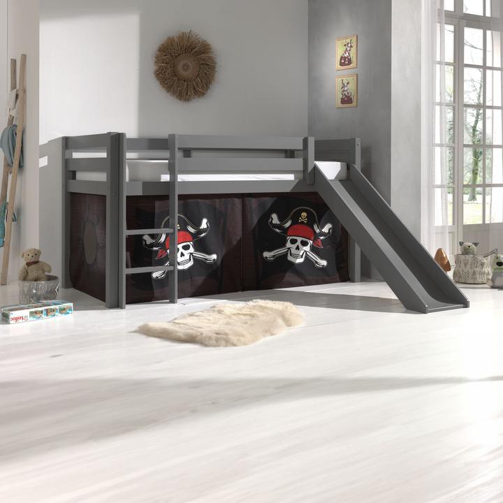 Actual product image Vipack Caribian Pirate half-high bed with slide (90 x 200 cm)