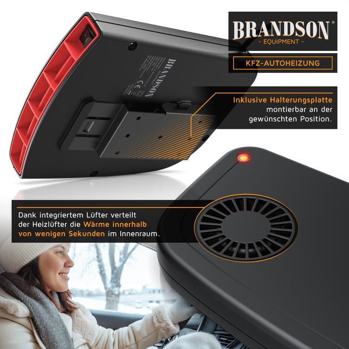 Actual product image Brandson Innenraumheizung, mobile Auto Heizung, Standheizung für PKW & LKW, Entfroster, 1200 W, Heizlüfter