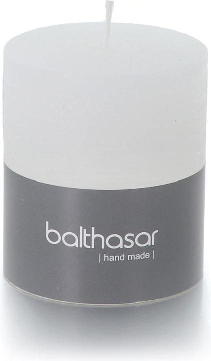 Produktbild Balthasar Zylinderkerze Rustico 8 cm x 7 cm, Weiss (1 Stk.)