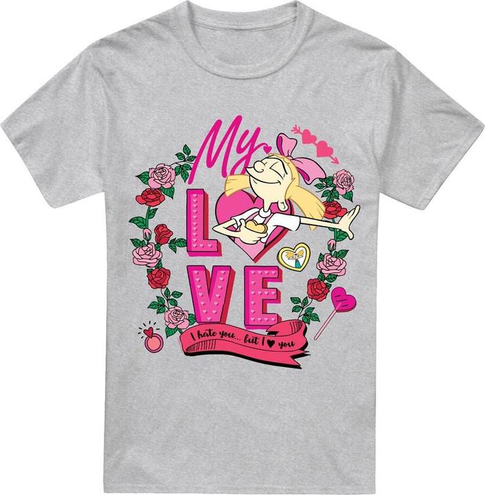 Hey Arnold! I Hate You But Love You TShirt Valentinstag (L)