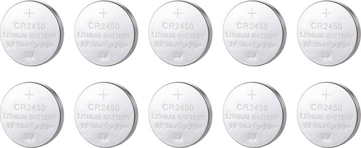 Produktbild Deltaco Ultimate Lithium Battery CR2450 Button Cell - 10-pack (10 Stk., CR2450, 590 mAh)