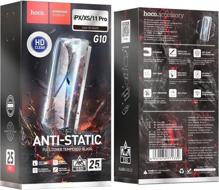 Produktbild Hoco Front Cover Clear Screen Protector (25 Stück, Apple iPhone X, Apple iPhone 11 Pro, Apple iPhone XS)