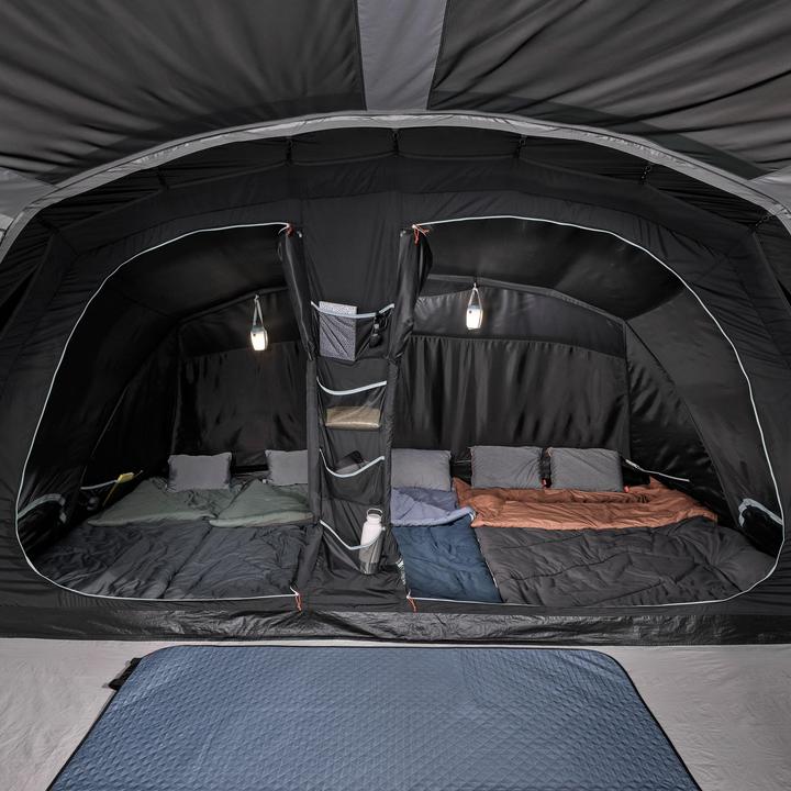 Immagine prodotto Quechua Tenda familiare con pali Fresh & Black - Arpenaz 5.2 per 5 persone 2 cabine (Tenda a tunnel, 16.70 kg, 5 persone)