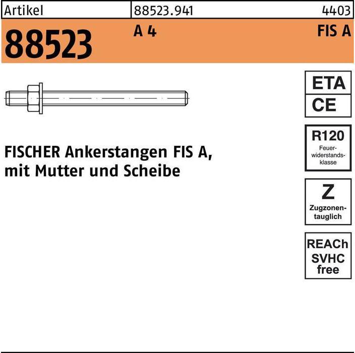 Actual product image Fischer Anchor rod R 88523 FIS A M 20x245 A 4 A 4 (10 pcs.)