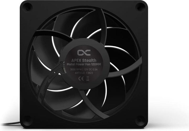 Actual product image Alphacool Apex Stealth Metal Power 120mm fan 3000rpm (black) (120 mm, 1 x)