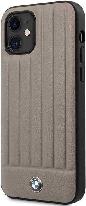 Immagine prodotto BMW PC/TPU Custodia rigida lucida in vera pelle con linee verticali impresse a caldo (Apple iPhone 12 mini)