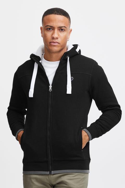 Actual product image Solid BenjaminZip Pile Men's Zip Up Sweater Zipper Jacket With Teddy Fleece With Hood With Teddy Fur (S)