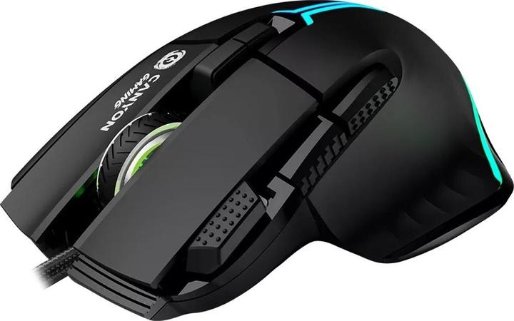 Actual product image Canyon Fortnax GM-636, 9keys Gaming wired mouse,Sunplus up to 20000, Huano 5million switch, RGB (Cable)