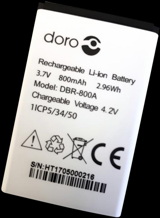 Actual product image Doro Replacement battery suitable for 1360/2414/2424 (Rechargeable battery, Doro 1360, Doro 2414, Doro 2424)