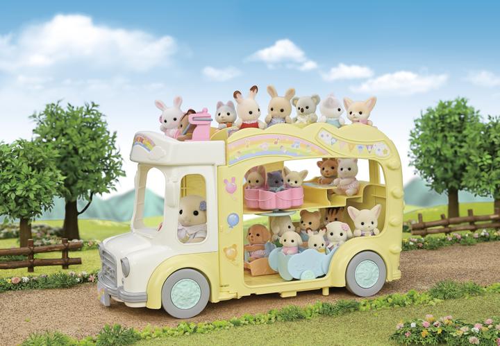 Actual product image Sylvanian Families Rainbow Fun Nursery Bus
