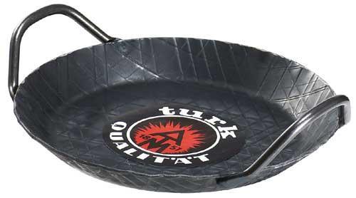 Actual product image Turk Serving pan wrought iron with 2 handles Ø24cm with extra high edge black (24 cm, Pan set + pot set, Iron)