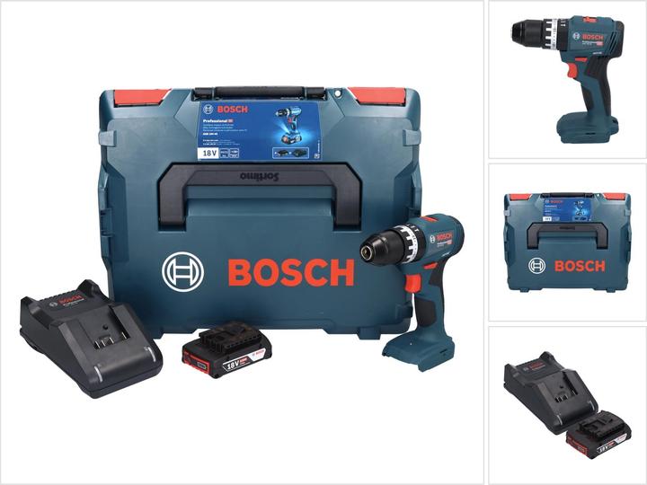 Bosch Professional Bosch GSB 18V-45 Akku Schlagbohrschrauber 18 V 45 Nm Brushless + 1x Akku 2,0 Ah + Ladegerät + (Akkubetrieb)